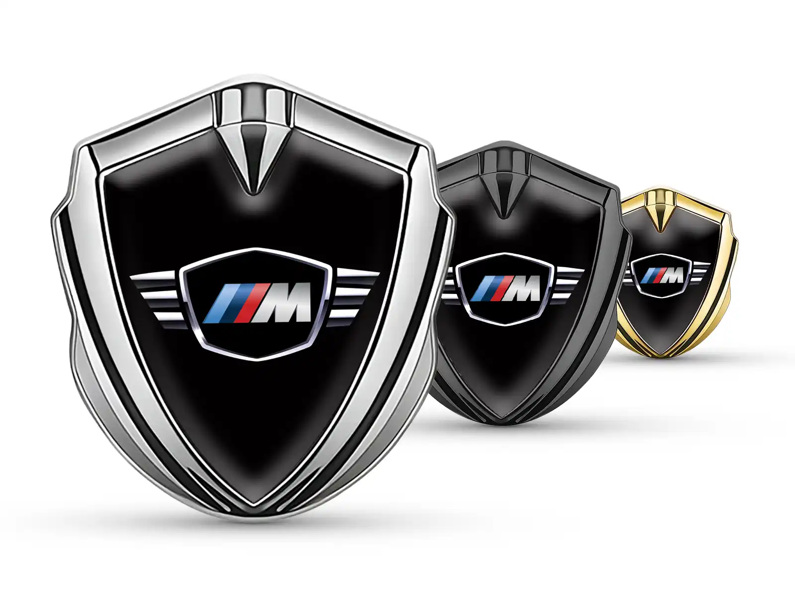BMW Metal Abovedado Emblema Maestra Estilo Inox Base